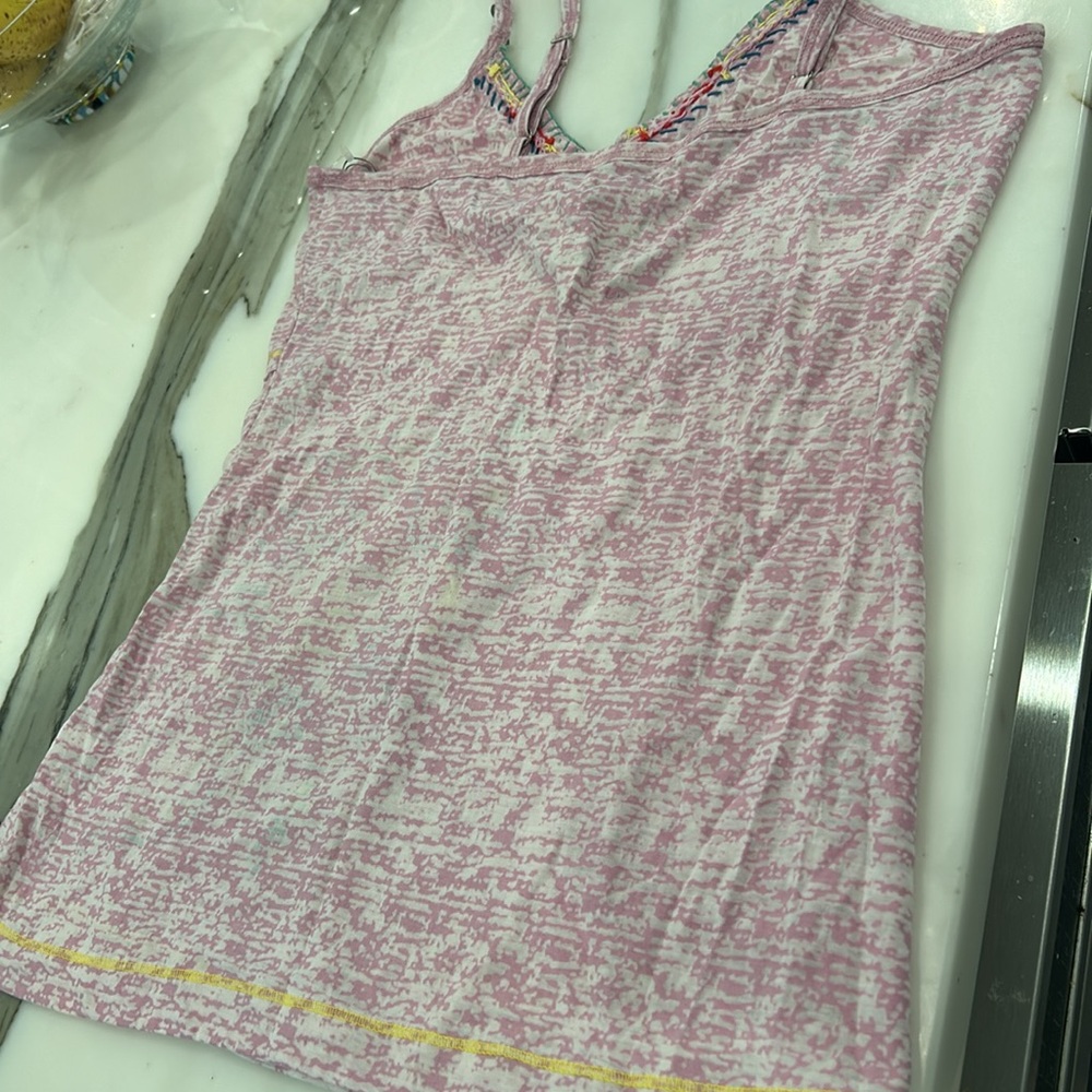 Hand Embroidered Pink Tank Top-M - Picture 10 of 16
